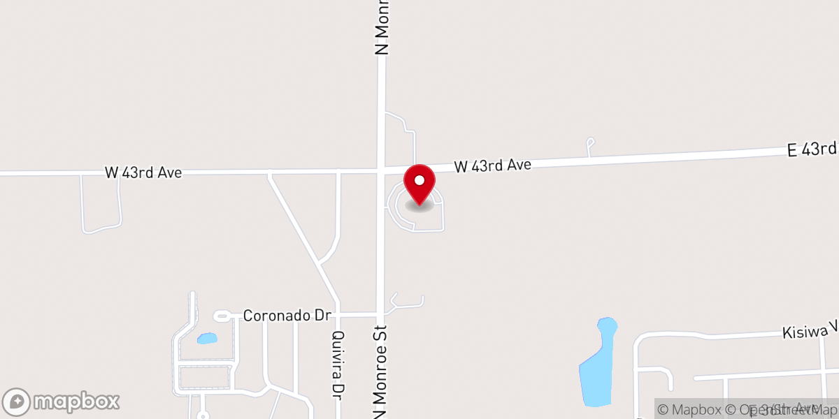 Map showing location of Inspire Church