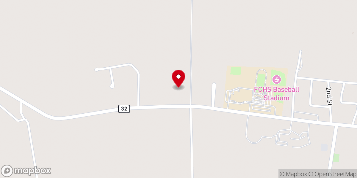 Map showing location of Flemingsburg Baptist Church