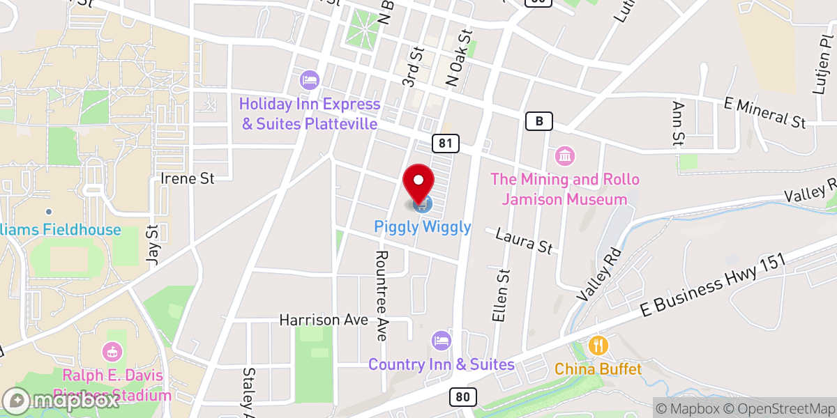 Map showing location of Asian Cafe