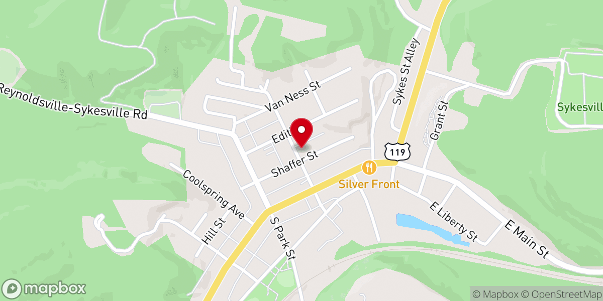 Map showing location of Holy Trinity Byzantine Catholic Church