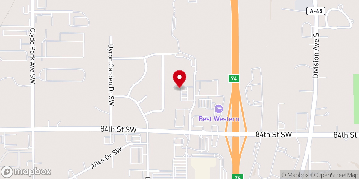 Map showing location of Frontline Bible Church