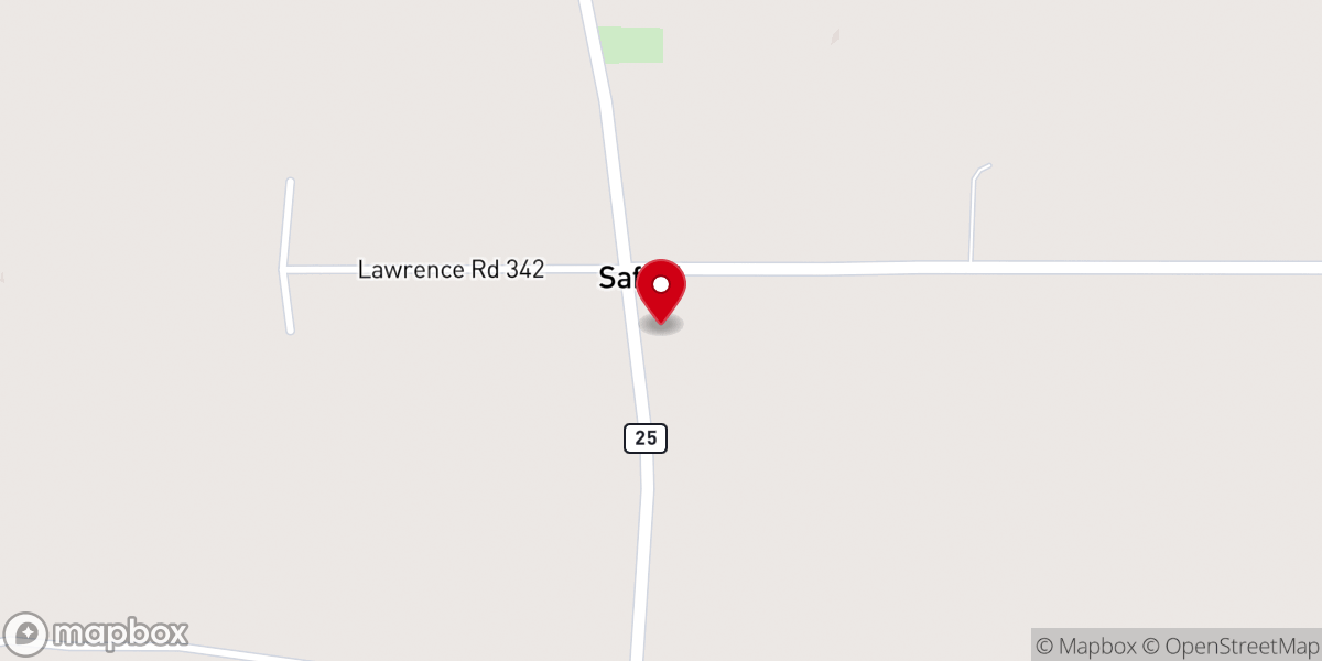 Map showing location of Mt Harmony Freewill Baptist Church