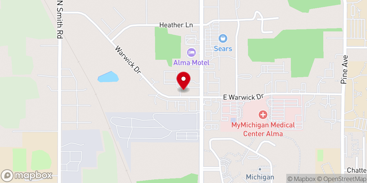 Map showing location of Consume Cannabis - Alma