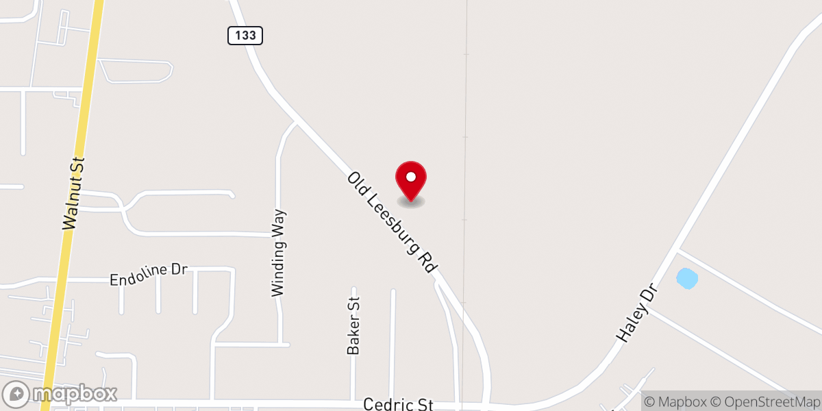 Map showing location of Grace Baptist Church