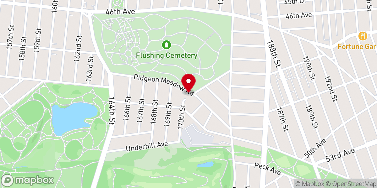 Map showing location of New York State Presbyterian Church