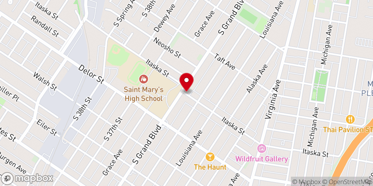 Map showing location of Trinity United Church of Christ