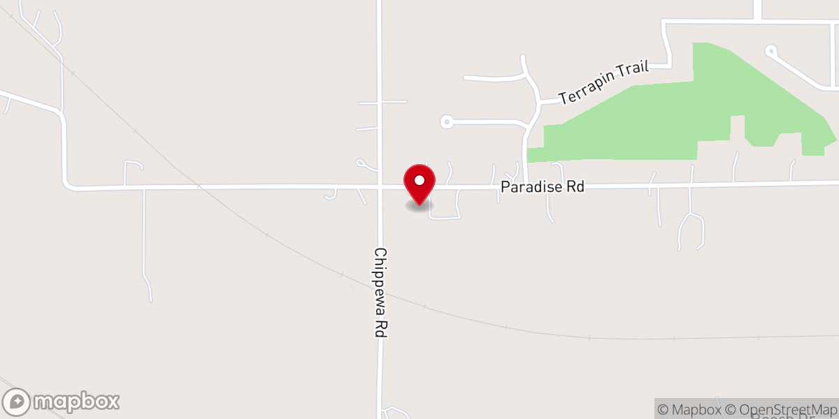 Map showing location of Orrville Grace Brethren Church
