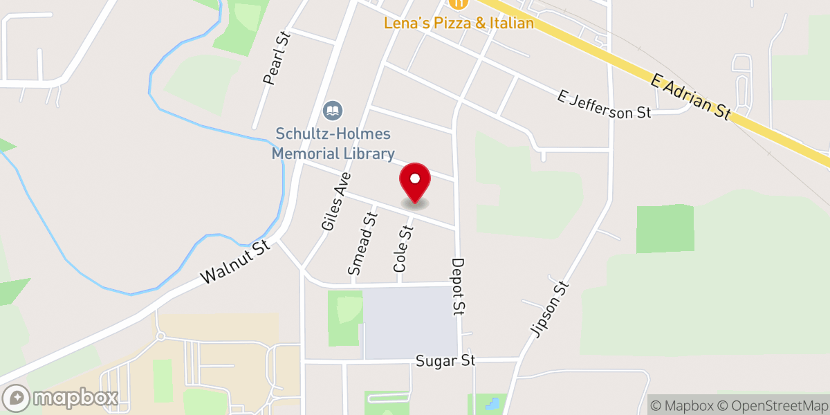 Map showing location of Reverend William Weinlander