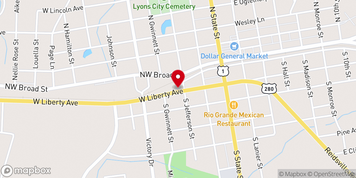 Map showing location of OBG Church of Prayer