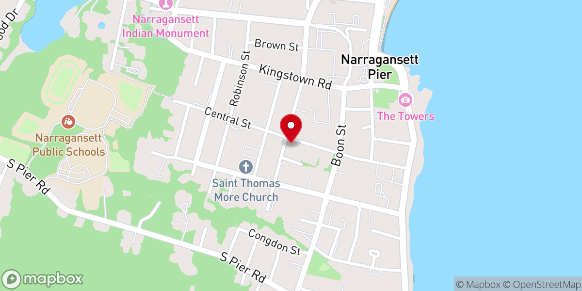 Map showing location of St. Peter's by-the-Sea Episcopal Church