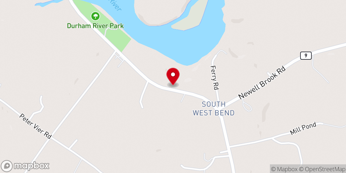 Map showing location of Durham Historical Society Union Church