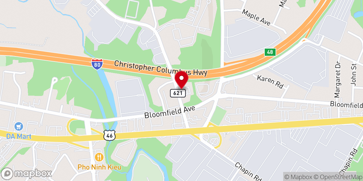 Map showing location of Sandol Presbyterian Church