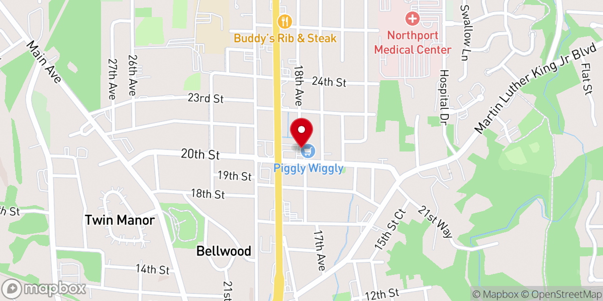 Map showing location of Tuscaloosa Life Church