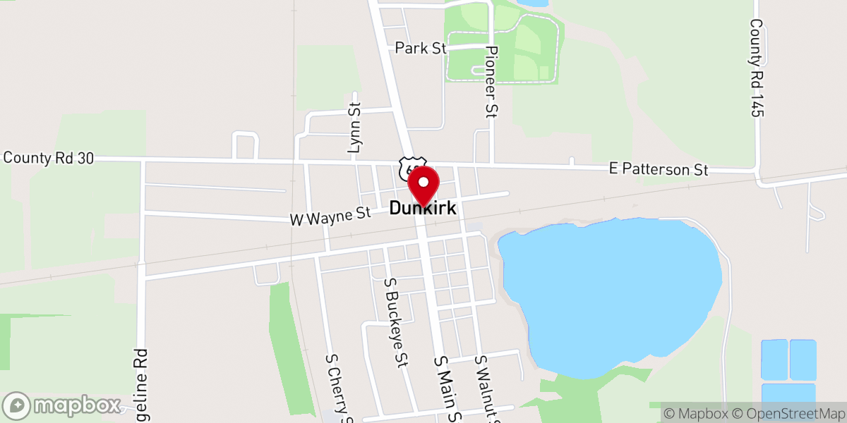 Map showing location of Hardin Northern Community Center
