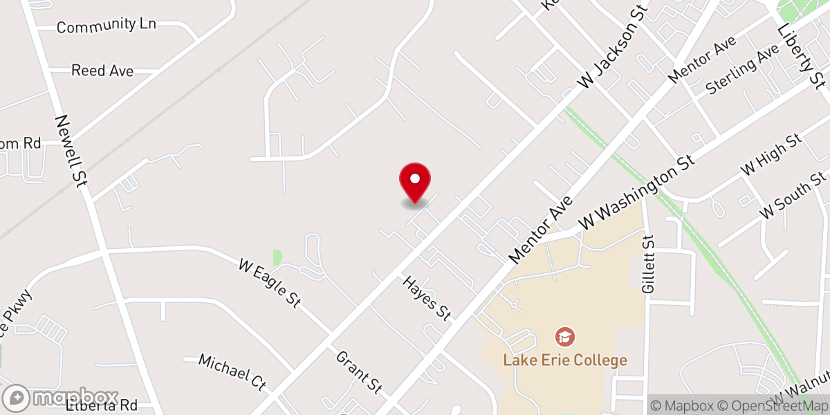 Map showing location of New Hope Baptist Church