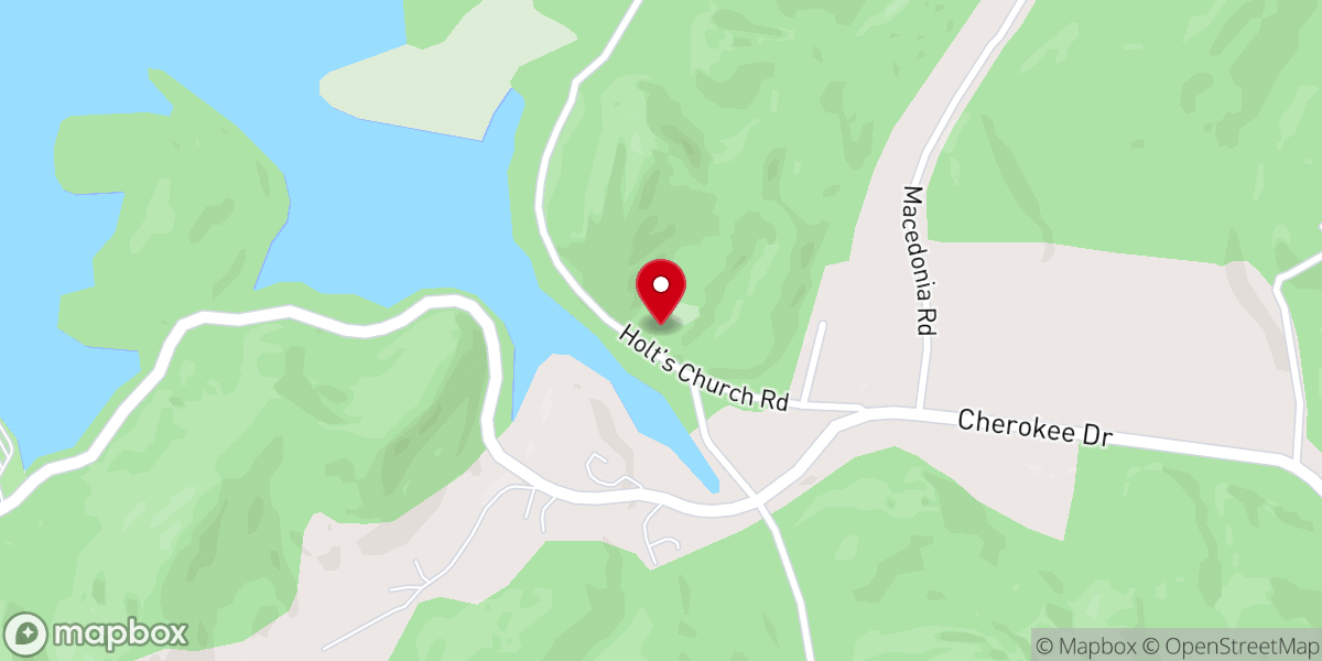 Map showing location of Holt Church