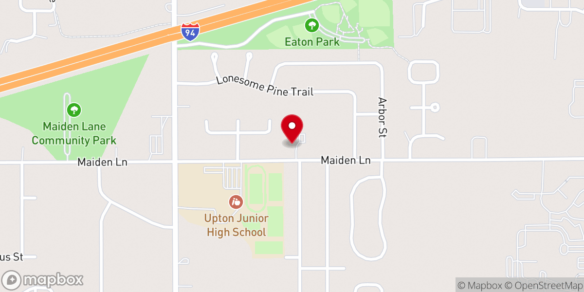 Map showing location of Grace Christian Center