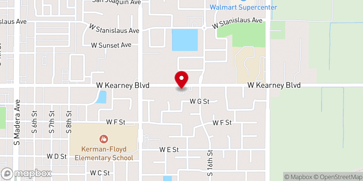 Map showing location of Northpointe Church - Kerman Campus