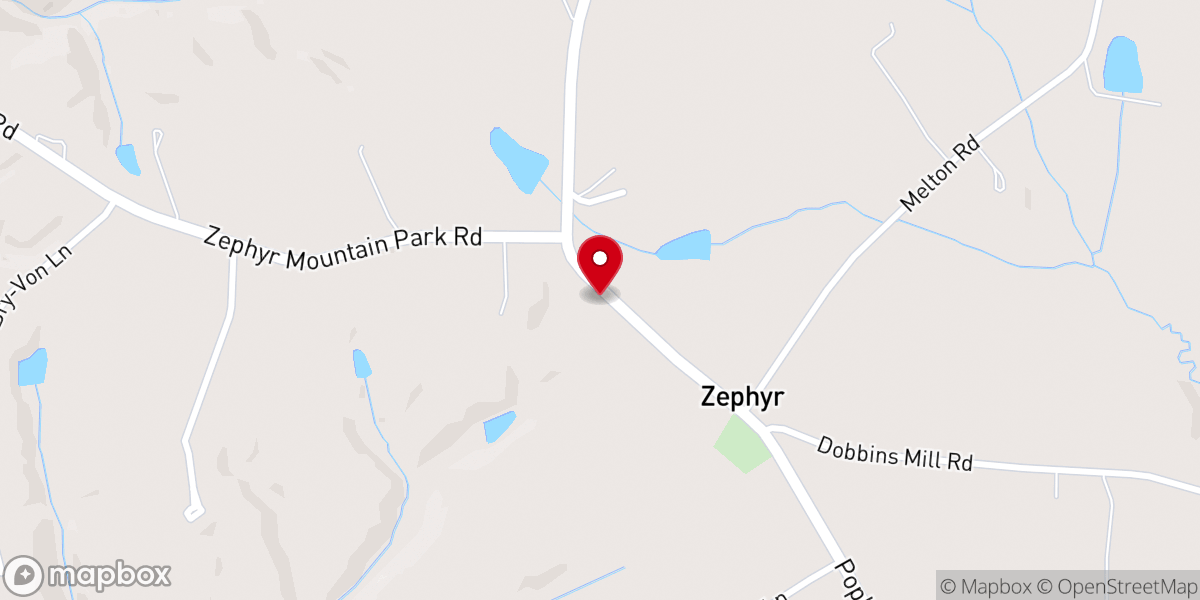 Map showing location of Gum Orchard Baptist Church