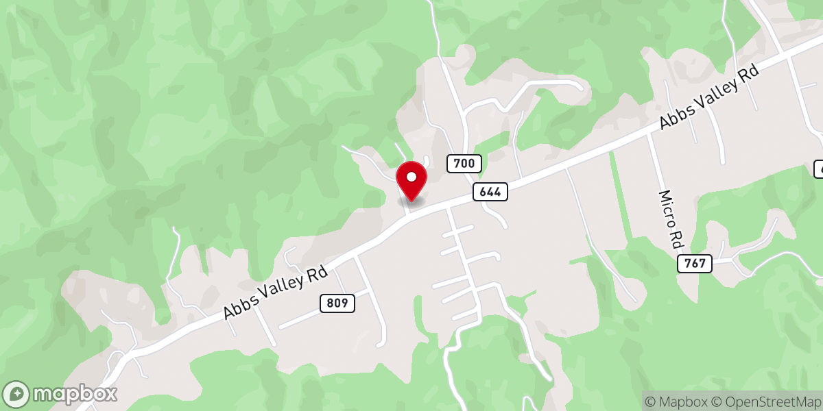 Map showing location of Moore Church