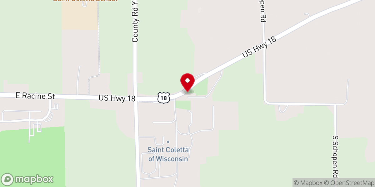 Map showing location of Saint Lawrence Catholic Church