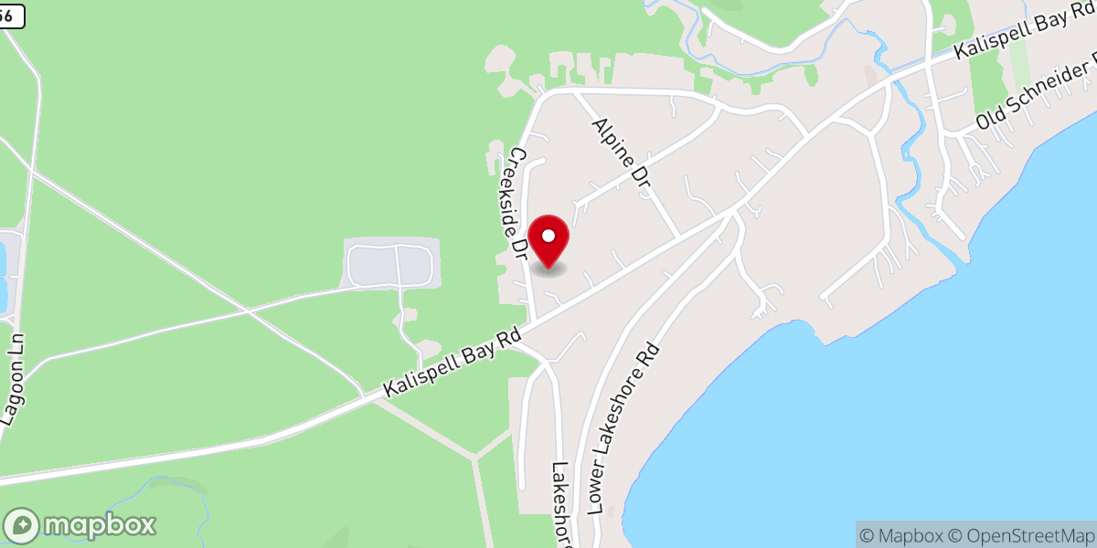 Map showing location of Priest Lake Community Church