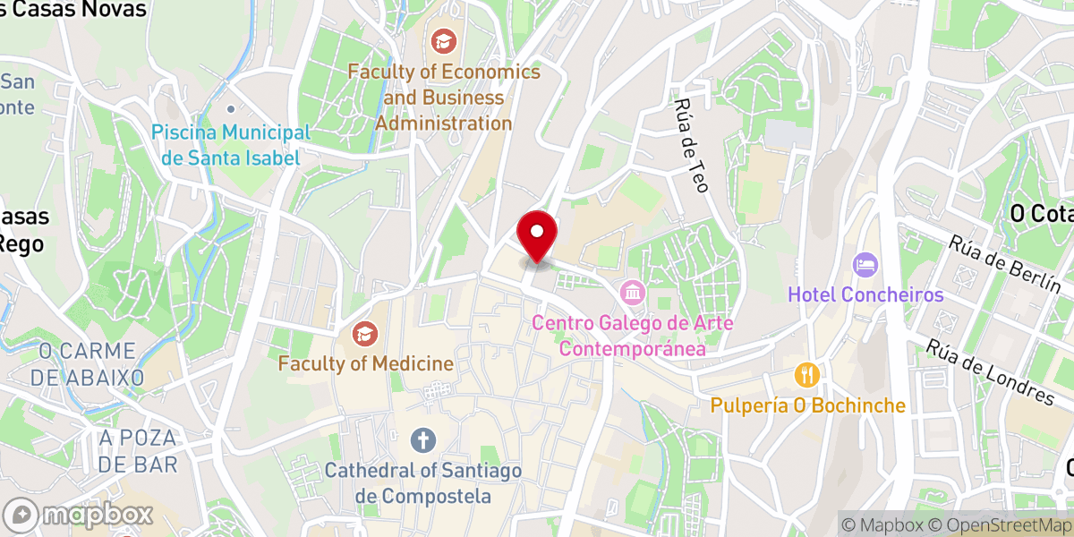 Map showing location of Capilla de San Roque