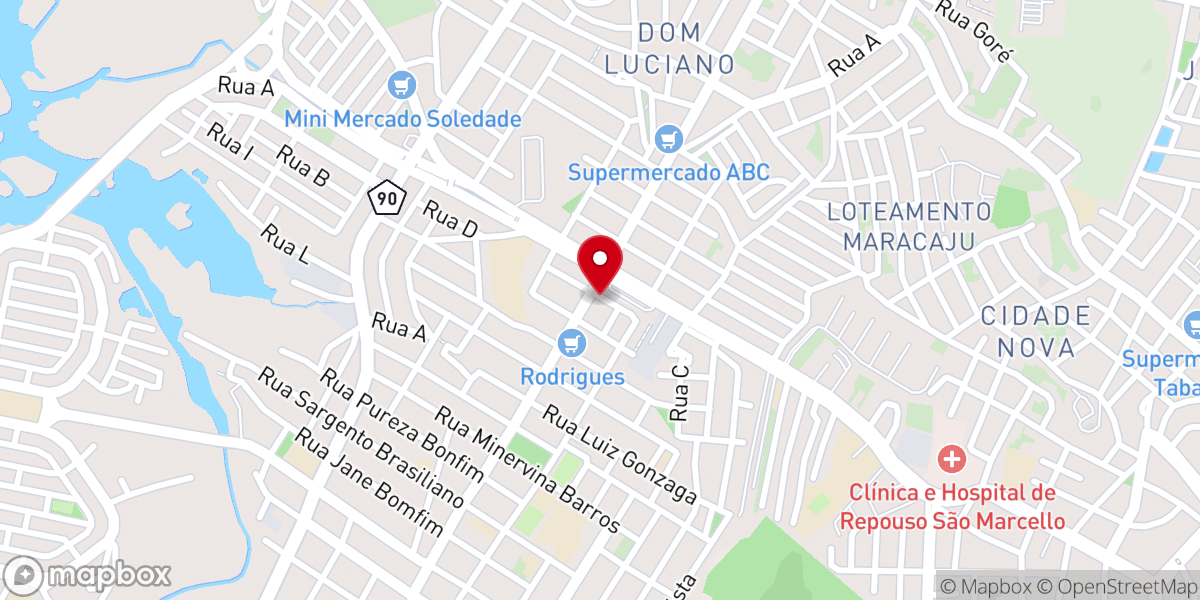 Map showing location of Igreja Pentecostal Chama De Fogo