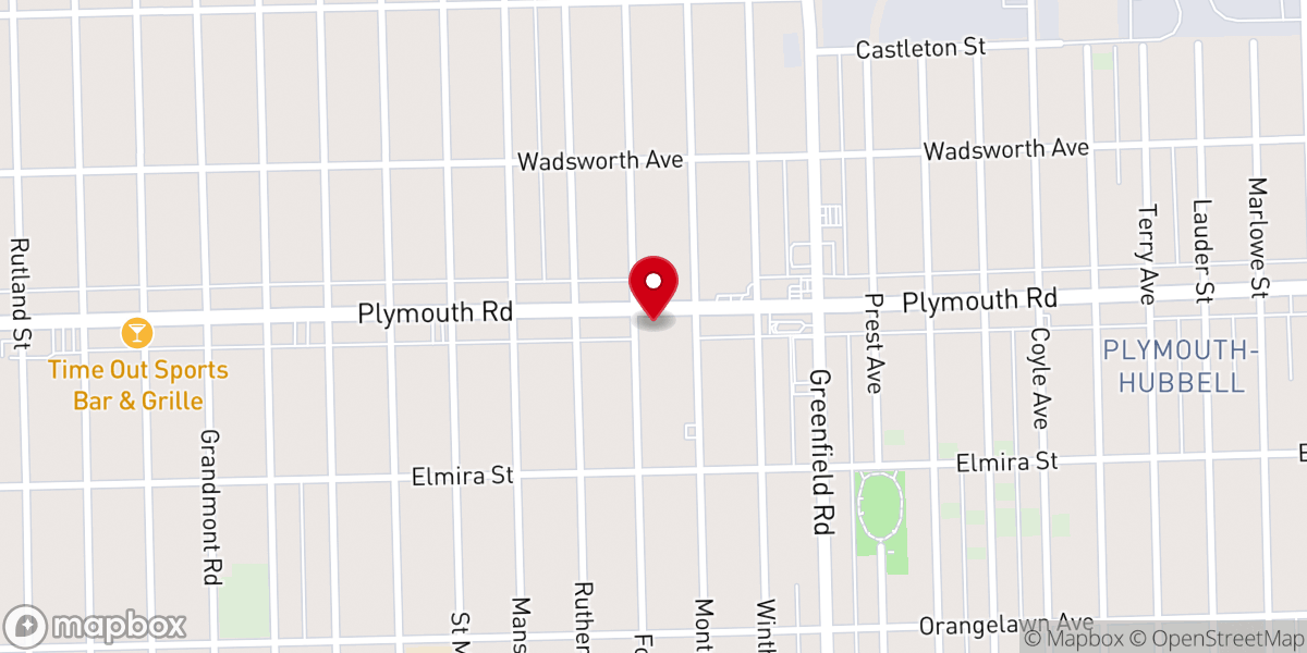 Map showing location of Faith Redemption Center