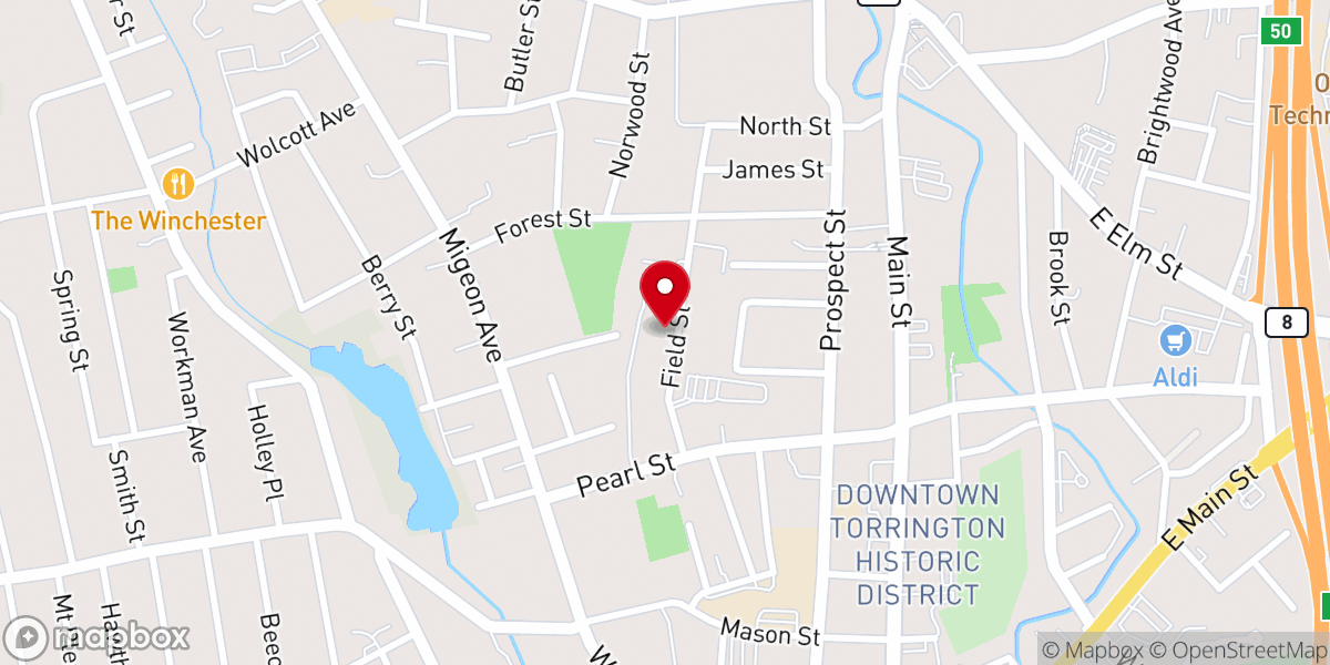 Map showing location of Iglesia Ebenezer Piedra de Esperanza