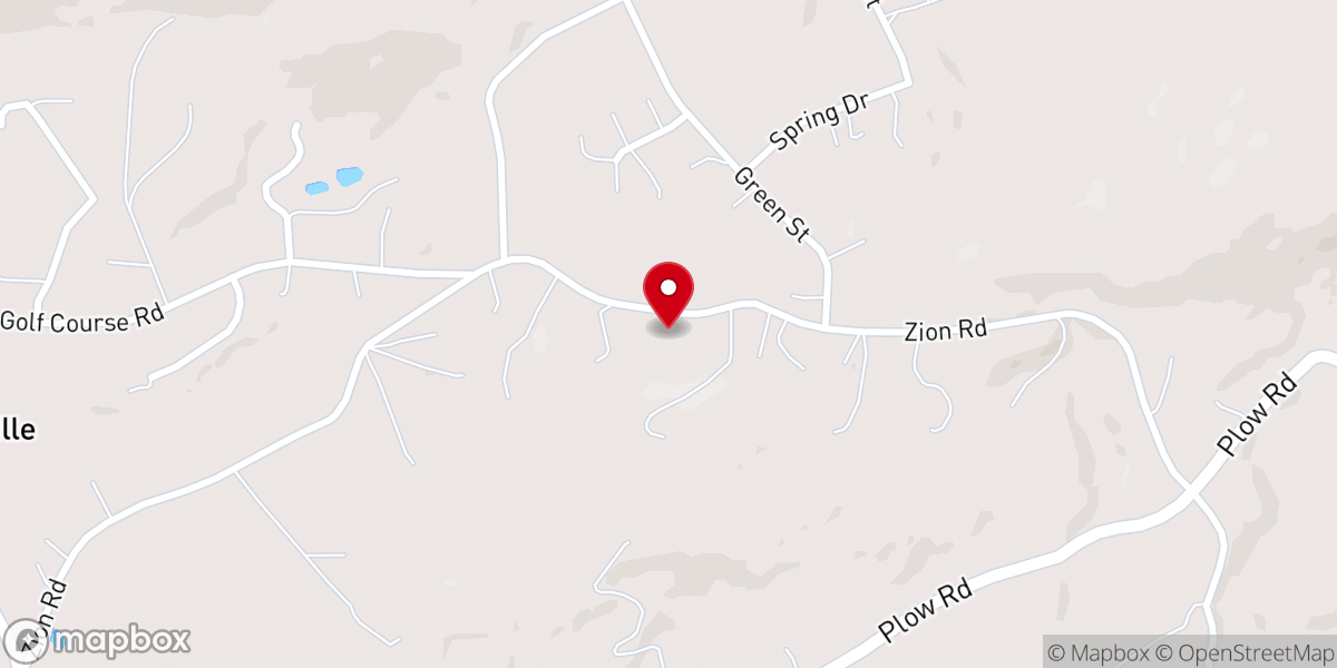 Map showing location of Zion Mennonite Church