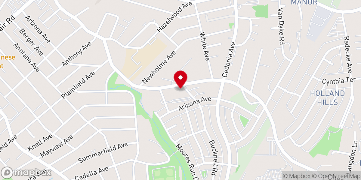 Map showing location of Bethlehem Evangelical Lutheran Church