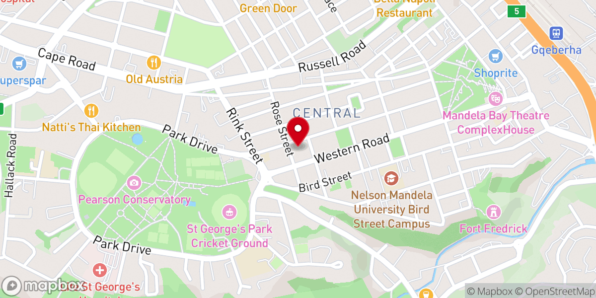 Map showing location of United Congregational Church of Southern Africa