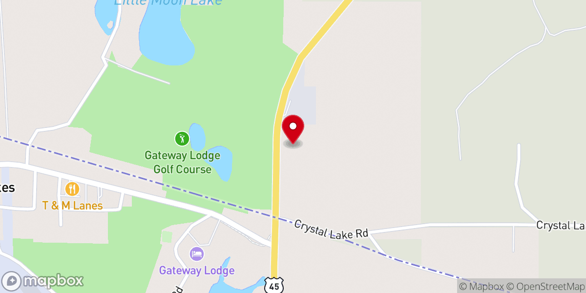 Map showing location of Hope Lutheran Church