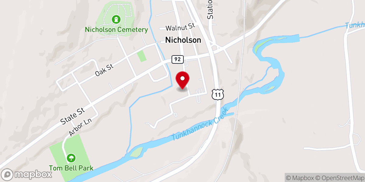 Map showing location of St Patrick's Church