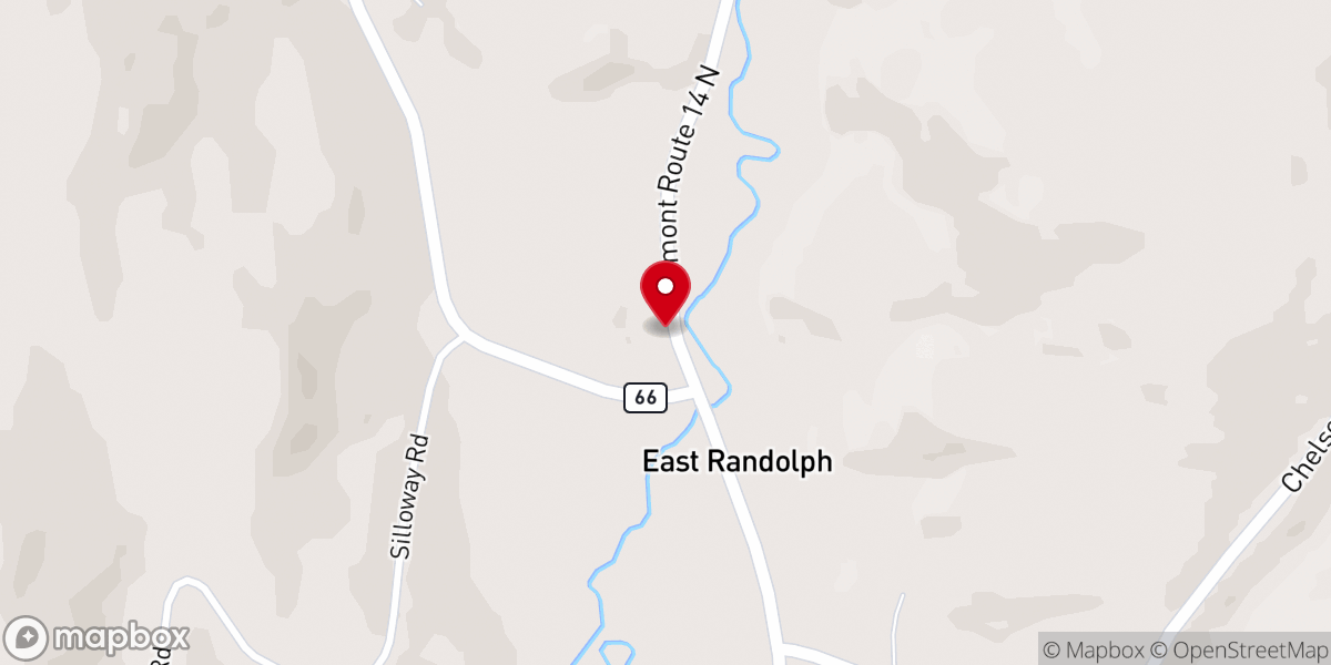 Map showing location of East Randolph Baptist Church