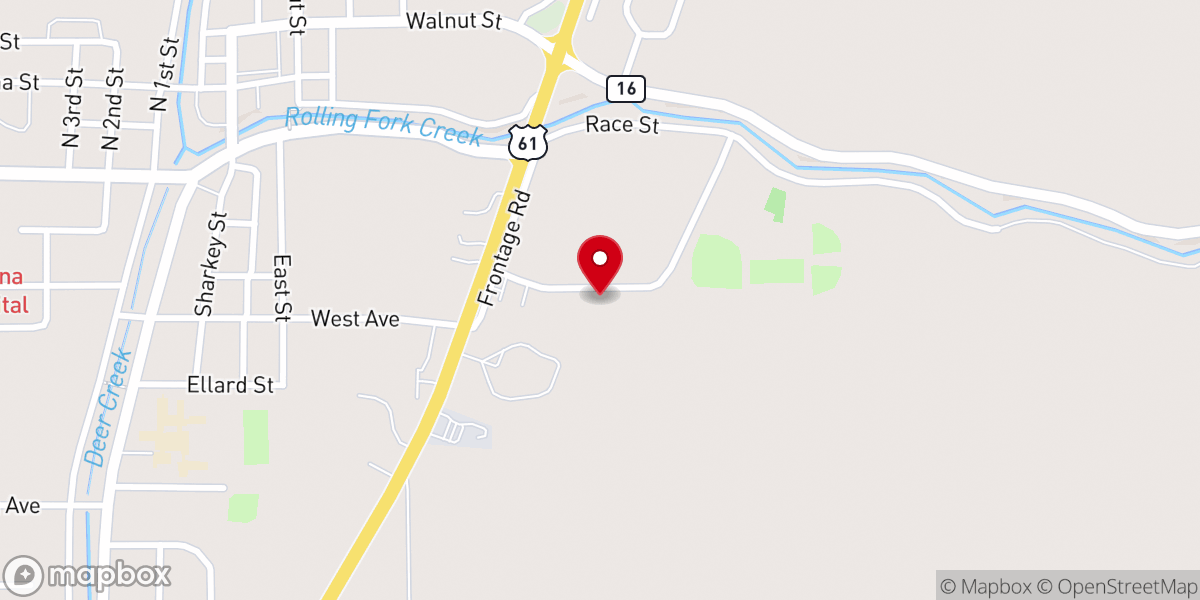 Map showing location of Emmanuel Assembly of God Church