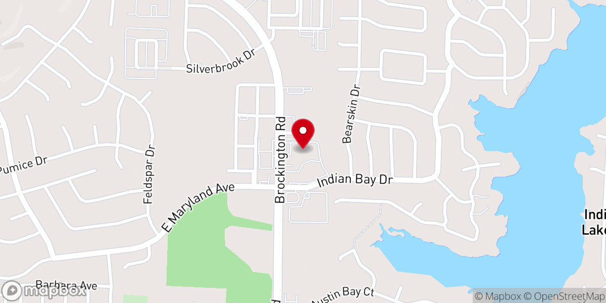 Map showing location of Brockington Road Church of the Nazarene