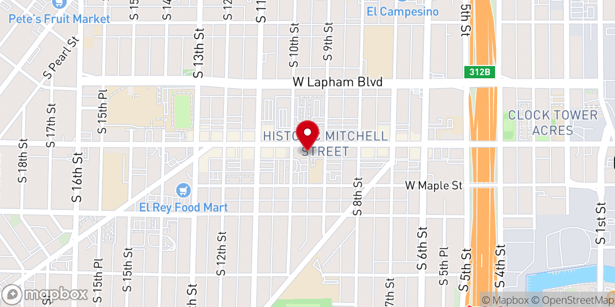 Map showing location of St Anthony Church