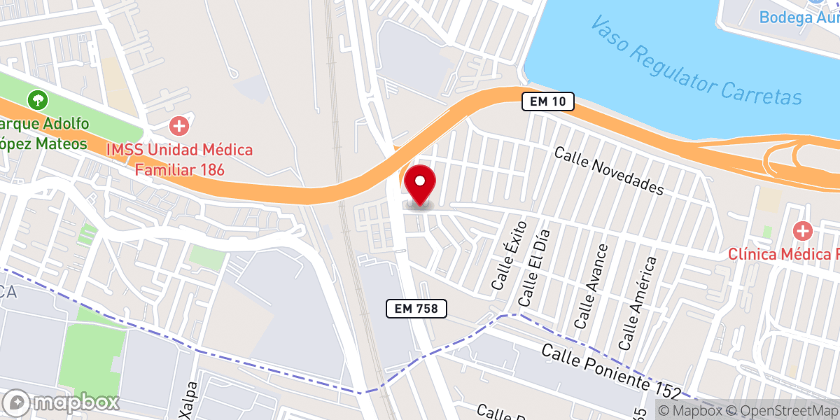 Map showing location of Parroquia de Nuestra Señora del Rosario