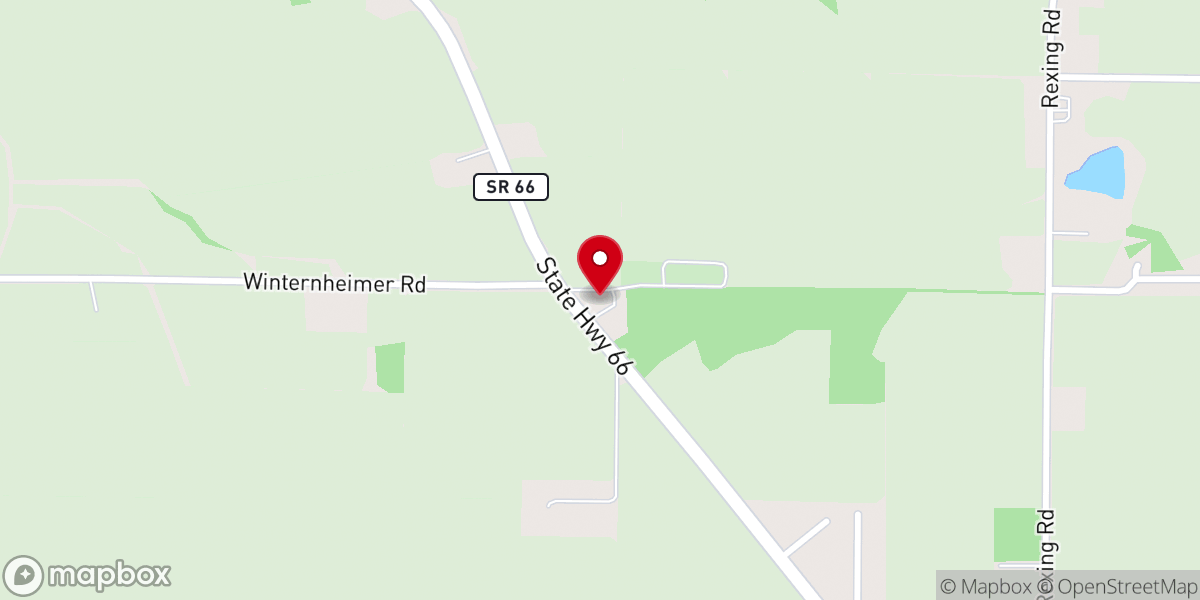 Map showing location of St Peter's United Church