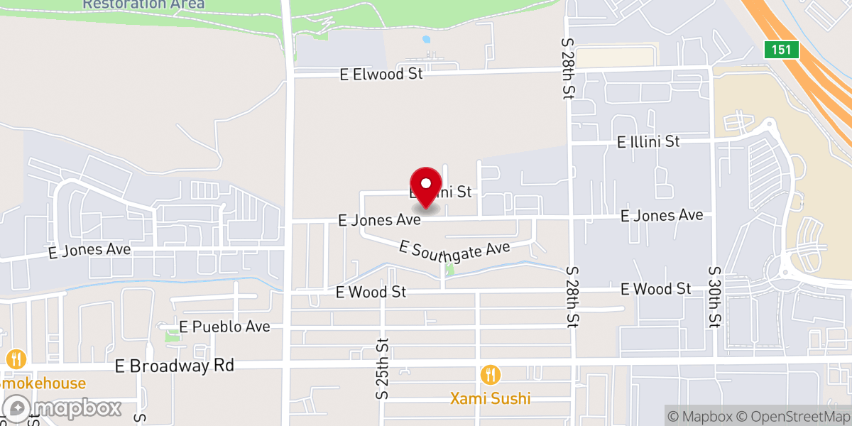 Map showing location of Second National Baptist Church