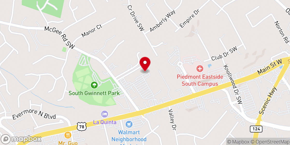 Map showing location of Passion Worship Center