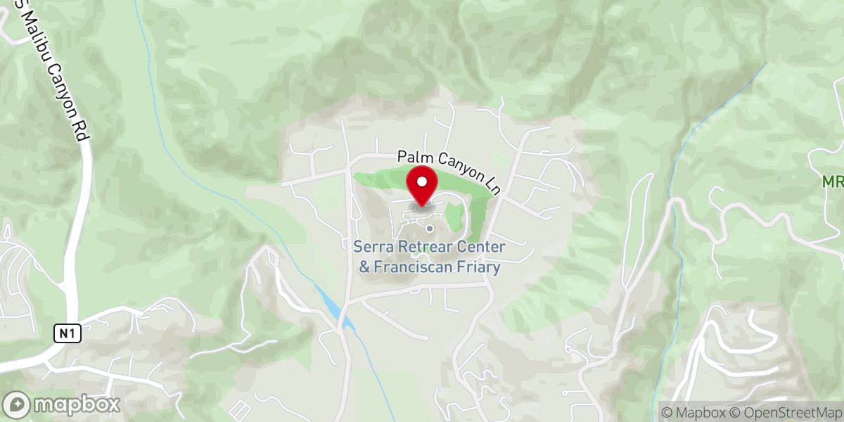Map showing location of Franciscan Friars