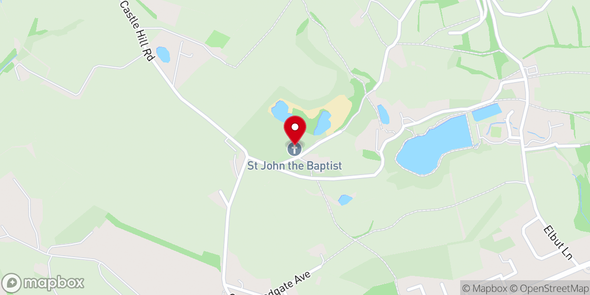 Map showing location of St John the Baptist