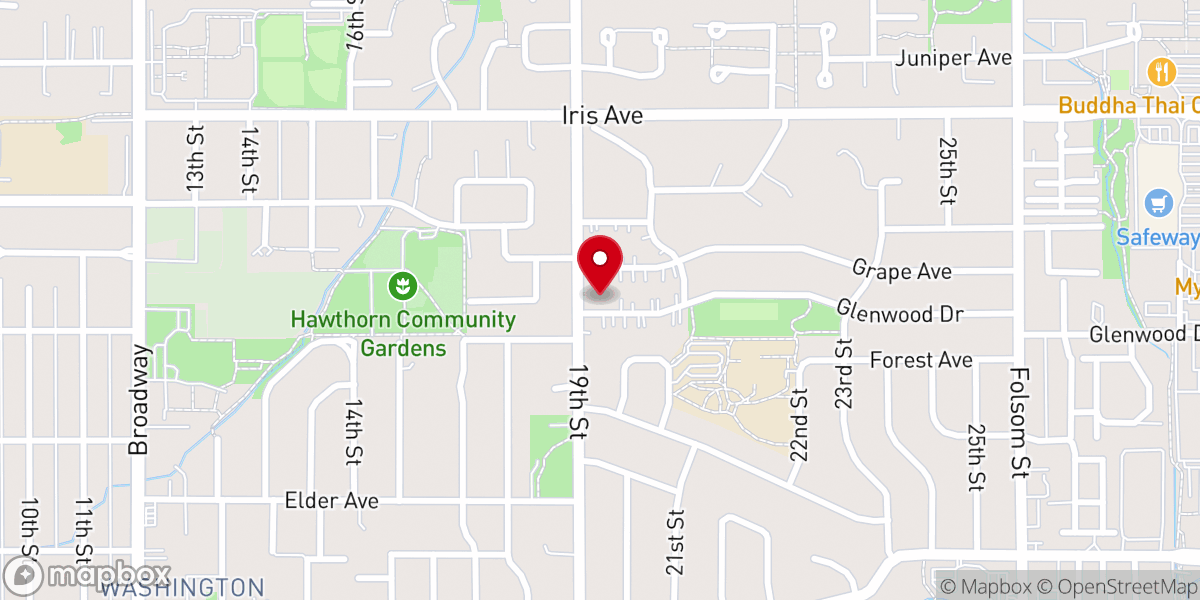 Map showing location of Boulder Valley Baptist Church