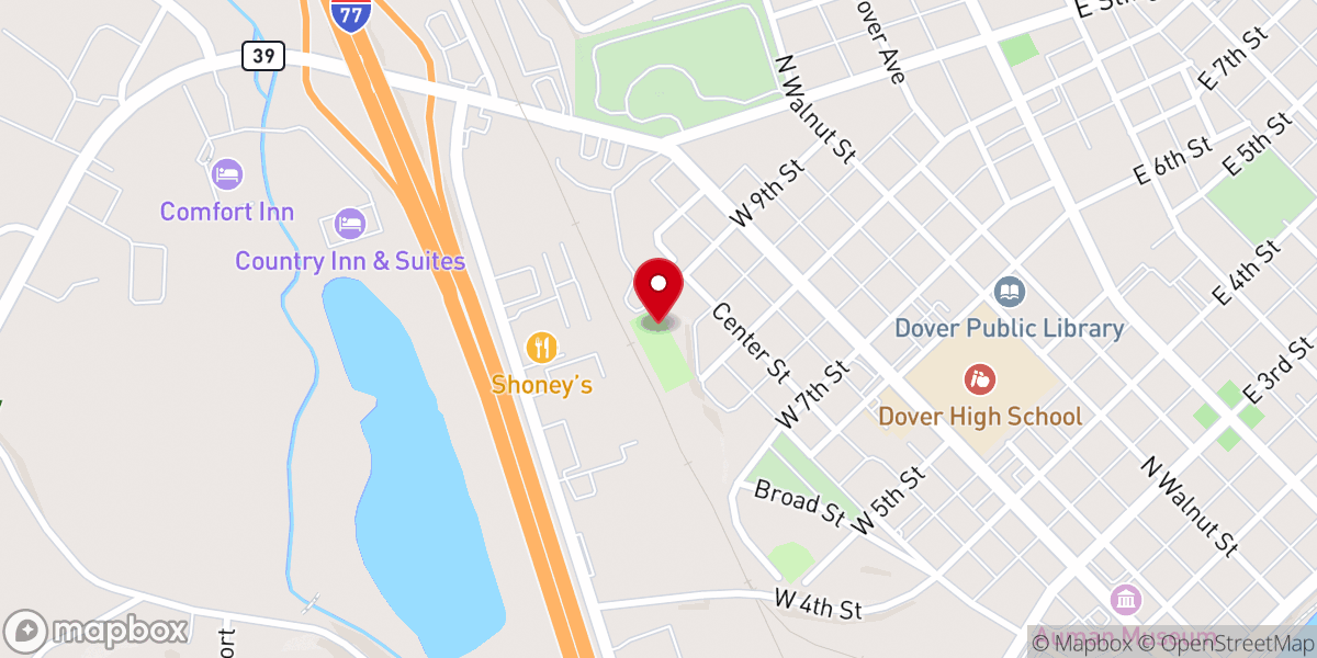 Map showing location of Knights of Columbus