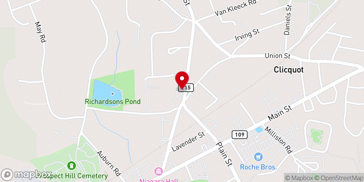 Map showing location of Church of Christ, Congregational