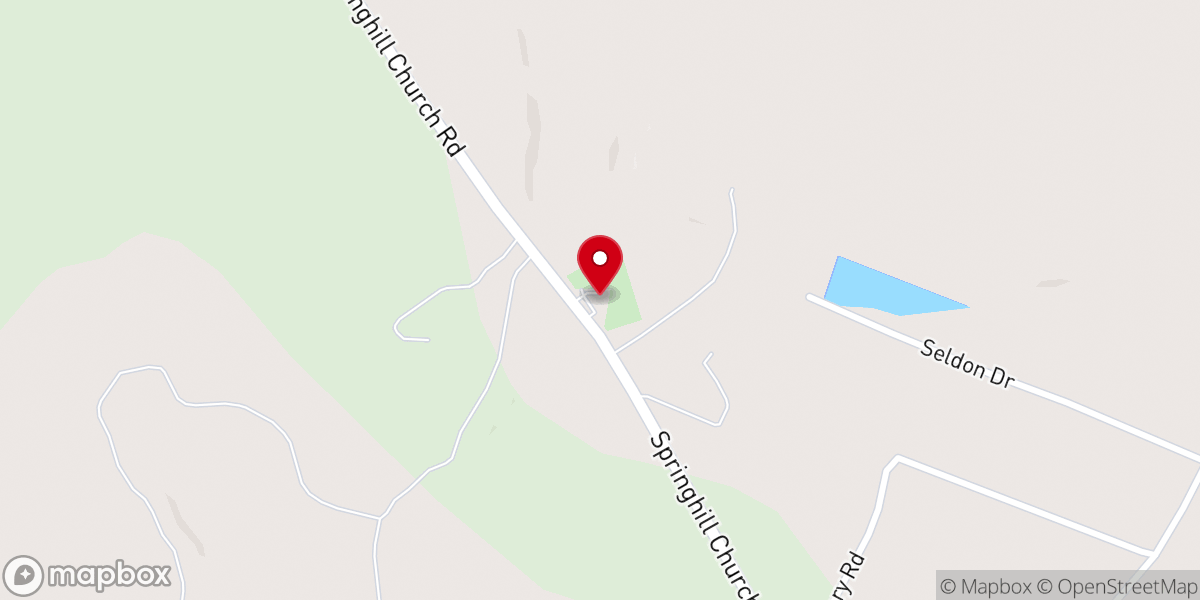 Map showing location of Springhill Missionary Baptist Church
