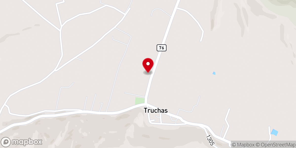 Map showing location of Nuestra Señora del Rosario Mission Church